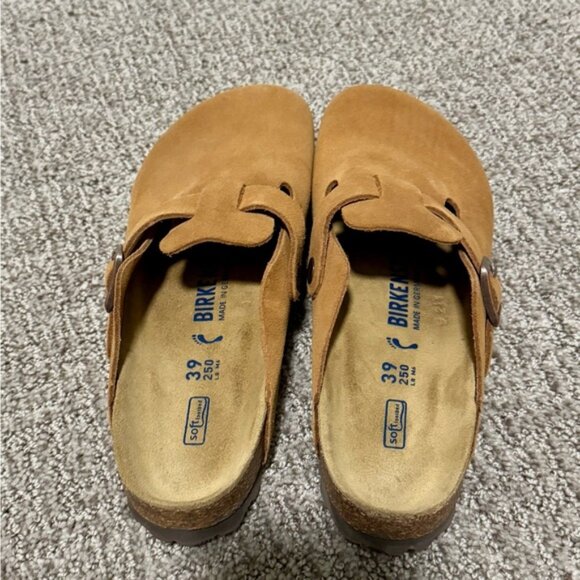 Birkenstock Boston Suede Leather Clogs Sandals - Picture 3 of 5